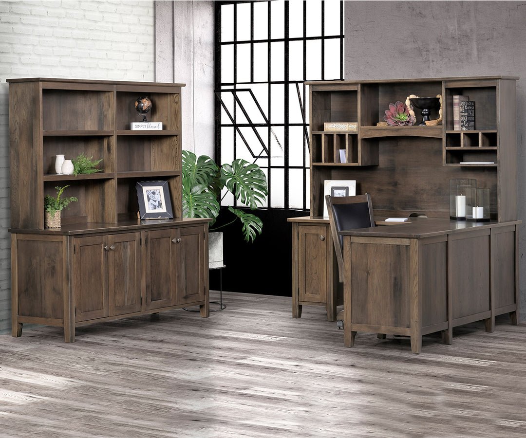 QW Amish Manhattan Double Door Base & Optional Hutch