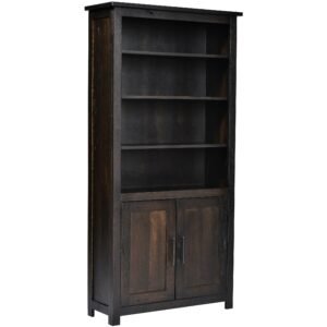QW Amish Bozeman Reclaimed Bookcase w/ Doors - 36x72