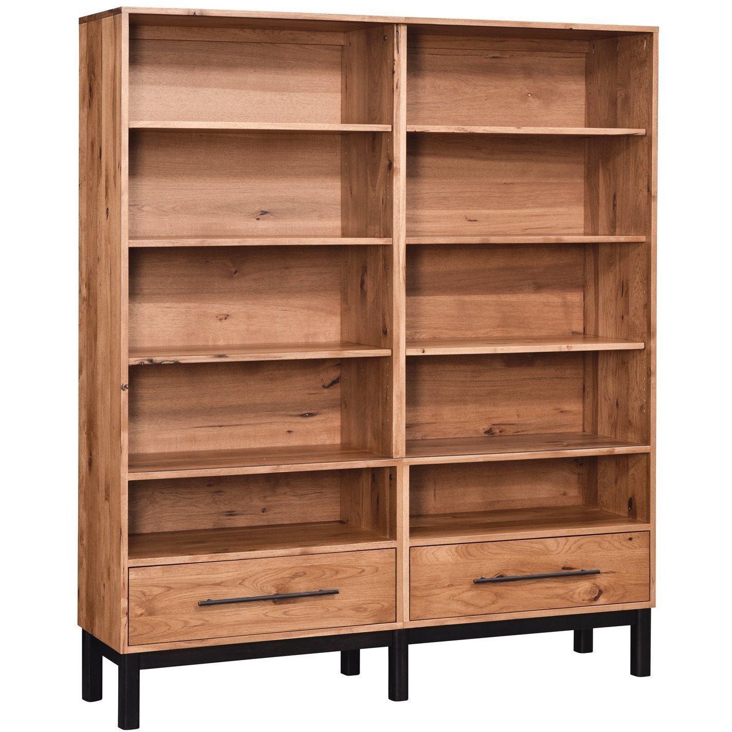 QW Amish Cooper Double Bookcase