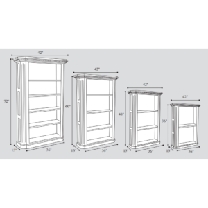 QW Amish Fifth Avenue Bookcase (Choose your Size)
