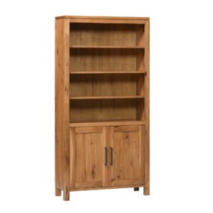 QW Amish Leon Bookcase with Doors