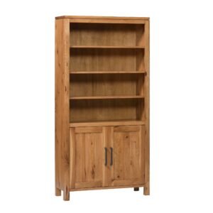 QW Amish Leon Bookcase with Doors