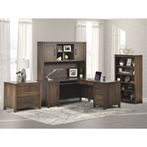 QW Amish Leon Bookcase with Doors