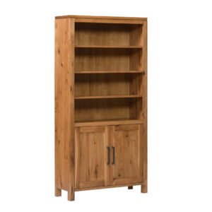 QW Amish Leon Bookcase with Doors