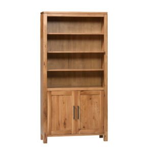 QW Amish Leon Bookcase with Doors
