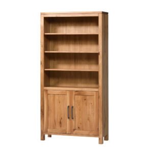 QW Amish Leon Bookcase with Doors