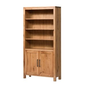 QW Amish Leon Bookcase with Doors