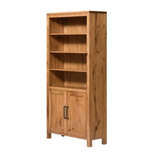 QW Amish Leon Bookcase with Doors