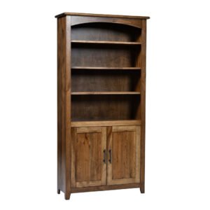 QW Amish Settlers Bookcase w/ Doors - 36x72